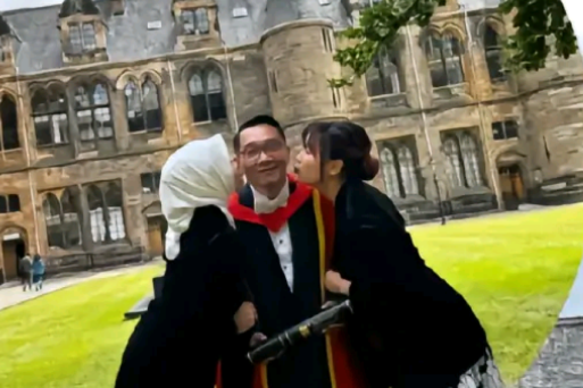 Camilia Laetitia Azzahra Anak Ridwan Kamil Kembali Lepas Hijab dan Menghitamkan Rambutnya Saat Menghadiri Penyematan Gelar Doktor Honoris Causa di Inggris