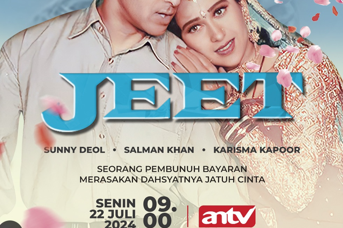 Sinopsis Jeet (1996) Mega Bollywood Paling Yahud Hari ini 22 Juli 2024 di ANTV Dibintangi Salman Khan dan Karisma Kapoor: Karan Pembunuh Bayaran yang Jatuh Cinta dengan Kajal