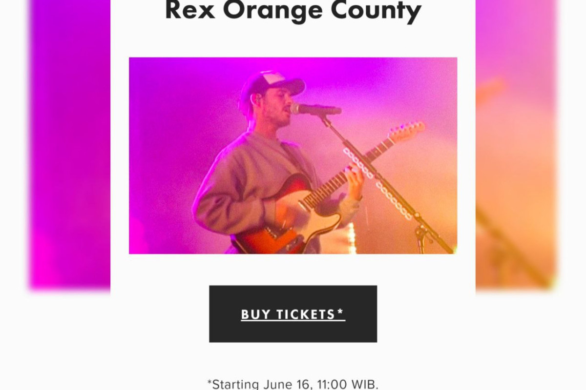 Link Pembelian Tiket Konser Rex Orange County Jadwal, Cara Beli