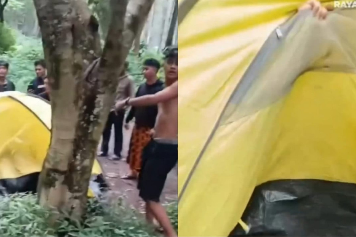 Viral Video Tenda Kuning Bergoyang, Pasangan Sedang Mesum Dalam Tenda Kuning Bergoyang Digerebek Warga